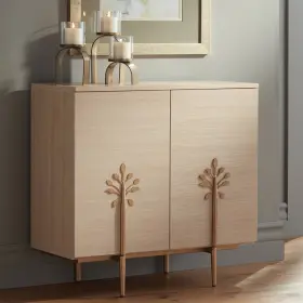 Dg-19307-2 55 Downing Street Astoria 2-door Modern Cabinet With Bronze Flower Door Pulls