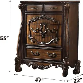 Acme 840412000935 Versailles 5 Drawer Wood Chest In Cherry Oak #2