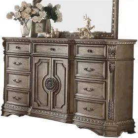 26938 Acme Furniture Northville Wooden 9 Drawer Dresser In Antique Silver