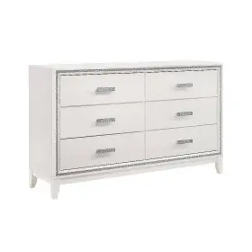 28455 Acme Furniture Dresser 38 Inch H X 17 W Classic Design 6 Drawer Wood Material White #3