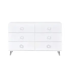 Ac00549 Acme Furniture Dresser 31 Inch H X 47 W Modern Particle Board 6-drawer In White