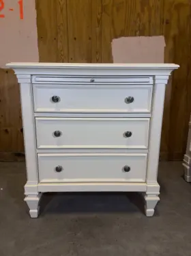 Fox6278a Aflighting Three Drawer Night Stand With Pull Out Writing Shelf 28 H X 30w 18 Inch D