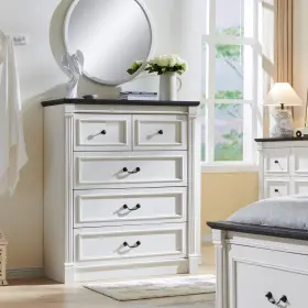 Aitjunz 313044134113 Farmhouse 5 Drawers Dresser For Bedroom 46 Inch Tall Large Dressers And Chests Of Dra #3 Aitjunz 313044134113 Farmhouse 5 Drawers Dresser For Bedroom 46 Inch Tall Large Dressers And Chests Of Dra #3