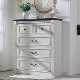Aitjunz 313044134113 Farmhouse 5 Drawers Dresser For Bedroom 46 Inch Tall Large Dressers And Chests Of Dra Aitjunz 313044134113 Farmhouse 5 Drawers Dresser For Bedroom 46 Inch Tall Large Dressers And Chests Of Dra