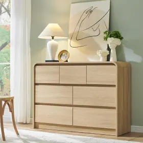 Aitjunz 445002086011 Modern 7 Drawers Dresser For Bedroom 47 Inch Wide Wood Dressers And Chests Of