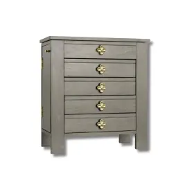 Alveare Home 850052759896 Emma Jewelry Organization Storage Chest Grey