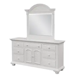 6510-272 American Woodcrafters Cottage Traditions Triple Dresser - White
