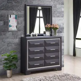 Pf-g01600-d Andmakers Dresser 17 Inch D X 59 Inw Wood 8-drawers With Adjustable Feet In Black #2