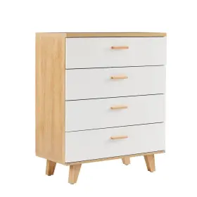 Bss01s00004 Angel Sar 4-drawer Chest 15.75 Inch X31.5 X37.8 Wood Storage Solution Rosewood White