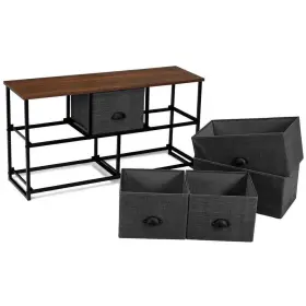 Sa65-9hw779bk Angeles Home Bedroom Furniture 39.5 Inch Wx12 L Metal Wood 5-drawers Dresser Black #3