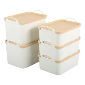 Anminy B09mltxh8m 5pcs Plastic Storage Bins Containers Lids Large Organization