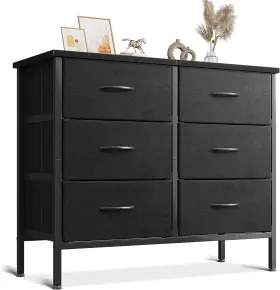 Aodk 313015070082 Dresser For Bedroom Tv Stand With 6 Storage Drawers Small Fabric Dresse
