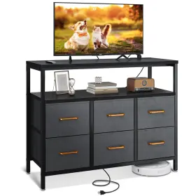 Aodk 850053190148 Dresser With Charging Station 40-inch Long For Bedroom 6 Large Aodk 850053190148 Dresser With Charging Station 40-inch Long For Bedroom 6 Large