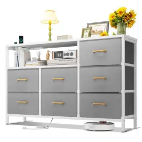 Aodk 850053190155 Dresser With Charging Station 52-inch Long For Bedroom 7 L