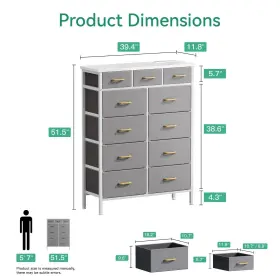 Aodk 850053190186 Dresser With Charging Station 52 Inches Tall For Bedroom 11 Sto #3