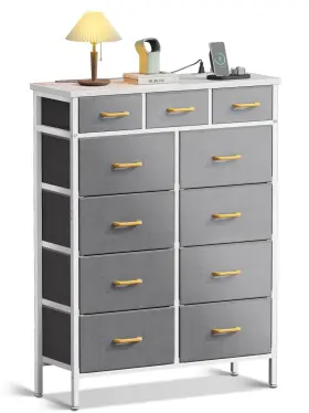 Aodk 850053190186 Dresser With Charging Station 52 Inches Tall For Bedroom 11 Sto