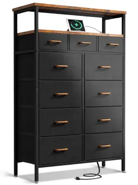 Aodk 850053190230 Dresser With Charging Station 59-inch Tall For Bedroom 11 Stora