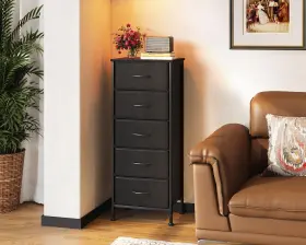 Aodk 850053190414 Dresser For Bedroom With 5 Storage Drawers 40 Inch Small Chest Of Drawer #2
