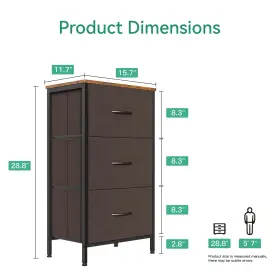 Aodk 850053190926 Dresser For Bedroom Nightstand Small Chest Of Drawers End Table L #3