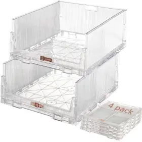 Aoteng Star Snh001 Stackable Closet Organizers And Storage Box Clear Plastic Drawer Shelf Stora