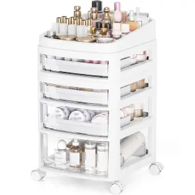 Wk930016 Apexchaser Rolling Cart With 4 Drawers Clear Plastic Drawer Organizers Dust Proof Unde Wk930016 Apexchaser Rolling Cart With 4 Drawers Clear Plastic Drawer Organizers Dust Proof Unde
