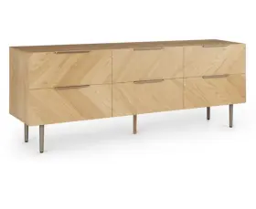 Sku14686 Article Nera Walnut 6-drawer Low Double Dresser Ask For More Pictures