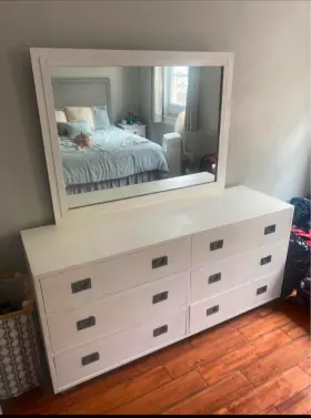 B74321 Ashley Furniture 6 Drawers Double Dresser - White-bedroom White Huge Moving Out Sale
