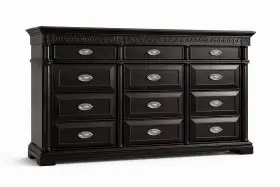 I88-453 Aspen Home 3499 Aspenhome Solid Wood 12 Drawer Master Dresser Black Local Bedroom Armoire