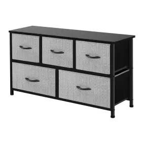 Azl1 Life Concept 897122800139 Extra Wide Dresser Storage Tower With Sturdy Steel Frame 5 Drawers Of Easy-pu