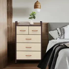 Azl1 Life Concept 897122800344 Fabric 5 Drawers Organizer Unit Easy Assembly Vertical Dresser Storage Tower #2