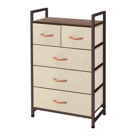 Azl1 Life Concept 897122800344 Fabric 5 Drawers Organizer Unit Easy Assembly Vertical Dresser Storage Tower