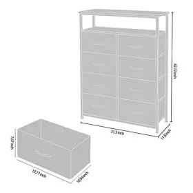 Azl1 Life Concept 897122802294 Dresser Double Tall Storage Organizer Unit For Bedroom/ent #3