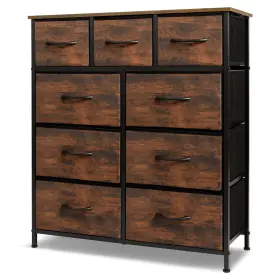 Azl1 Life Concept 897122802652 Dresser With 9 Drawers Fabric Storage Tower For Bedroom Organizer U
