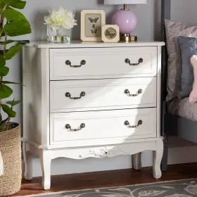 162-10261-ojc Baxton Studio Gabrielle Traditional French Country Provincial White-finished 3-d 162-10261-ojc Baxton Studio Gabrielle Traditional French Country Provincial White-finished 3-d