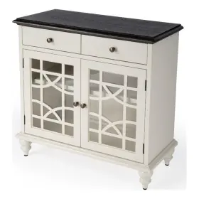 Bl-4754-2626572 Beaumont Lane Traditional 2 Door Drawer Cabinet In White Finish