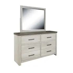 Hmif10368gy Bellevue Hmif10368 Adelice 58 Inch W 6 Drawer Hardwood Dresser - Grey
