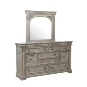 Hmif37746frgy Bellevue Hmif37746 Setis 72 Inch W 8 Drawer Rubberwood Dresser - Grey #2