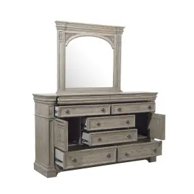 Hmif76390frgy Bellevue Hmif76390 Setis 20 Inch W 8 Drawer Rubberwood Dresser - Grey #2