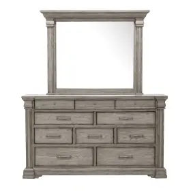Hmif90737hert Bellevue Hmif90737 Lugdunensis 70 Inch W 10 Drawer Hardwood Dresser - Heritage Taupe