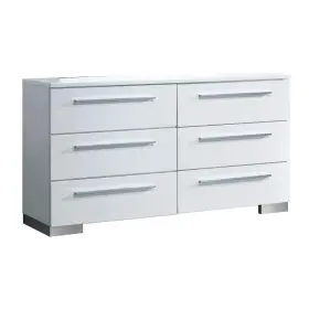 Bm137891 Benjara 63 Inch White 6-drawer Wooden Dresser Without Mirror