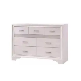Bm182735 Benjara Dresser 38.75 Inch H X 63 W 7-drawer Wood Material Contemporary Style White #2