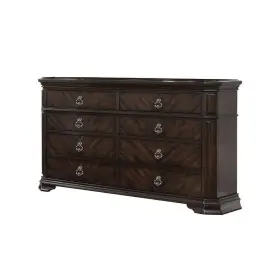 Bm203268 Benjara 18 Inch Brown 8-drawer Wooden Dresser Without Mirror