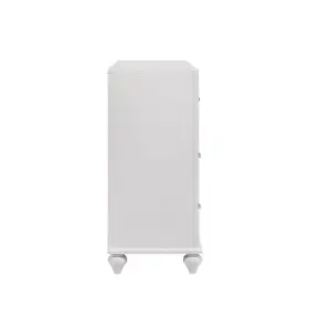 Bm246084 Benjara Wooden Dresser Without Mirror Glittery Acrylic Panel Front 63 Inch White #2