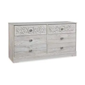Bm296558 Benjara 59.02 Inch White 6-drawer Wooden Dresser Without Mirror