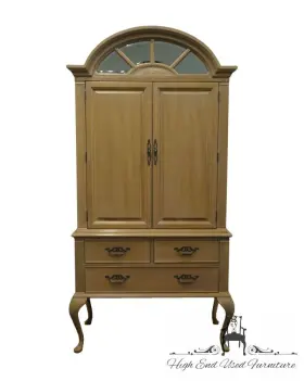 698-109 Bernhardt Furniture Bleached Wood Contemporary Coastal Style 43 Inch Mirrored Hig
