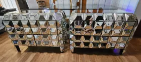 15411 Between The Sheets Mirrored Chest Of Drawers 6 40 In Silver Modern