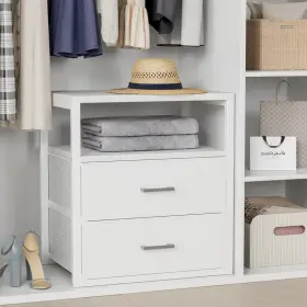 B0fkbgth51 Boluo White Closet Drawers Open Shelf For Organizers And Storage Bedroom