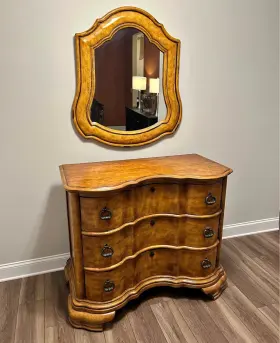 185010 Bombe China Tuscan Style Large Entry Chest Or Dresser With A Matching Mirror