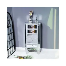 Ja-m5d Bonnlo Mirrored Dresser 5 Mirror Drawers Chest Of Glass