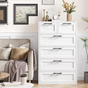 Botlog 741365609094 6 Drawer White Dresser Tall With Large Storage Space Modern W Botlog 741365609094 6 Drawer White Dresser Tall With Large Storage Space Modern W